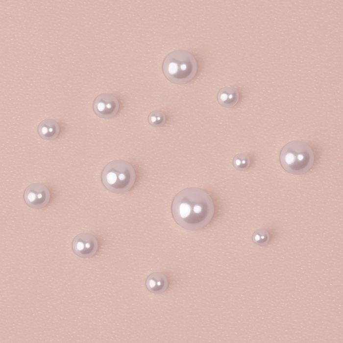 Стразы для ногтей, жемчужные, объёмные, 12 ячеек, перламутровые