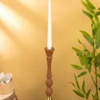 Подсвечник на 1 свечу "Бисквит" 10,5х10,5х30 см