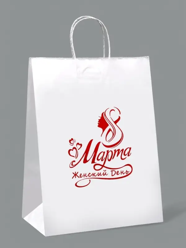 Пакет бумажный, &laquo;С 8 марта&raquo; 26&times;15&times;35 см