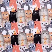 Бумага упаковочная глянцевая двухсторонняя &laquo;Котики&raquo;, 50 х 70 см