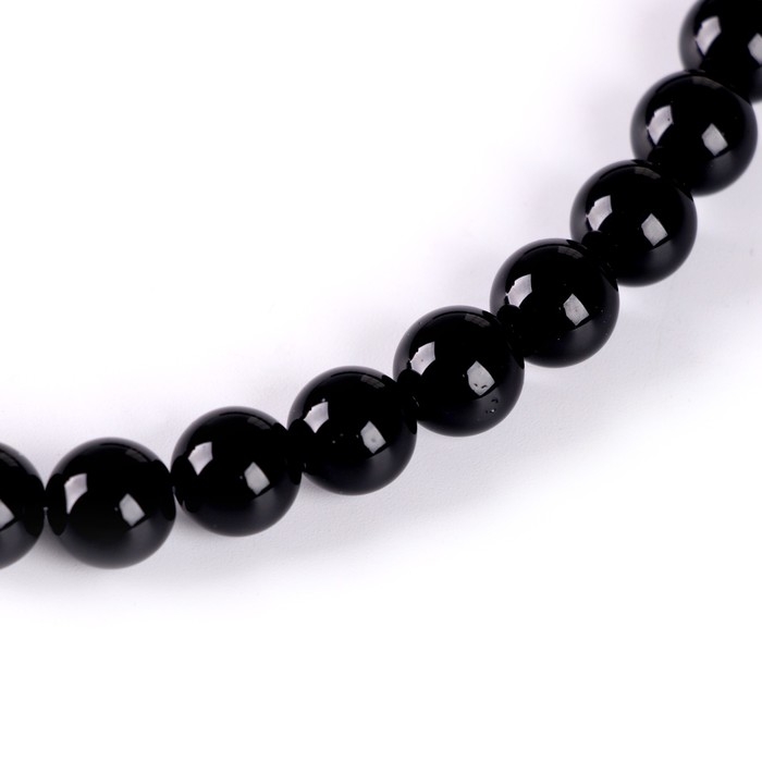 Бусины из натурального камня &laquo;Чёрный агат&raquo; набор 36 шт., размер 1 шт. &mdash; 10 мм
