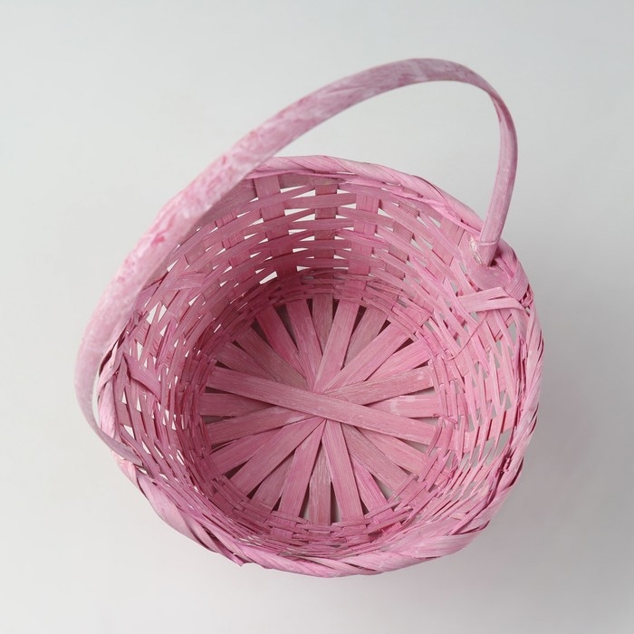 Набор корзин, 19х7,5х9,5/31 см, 22х9х11/34 см, 24х9х11,5/35 см, 3 шт, розовые, бамбук