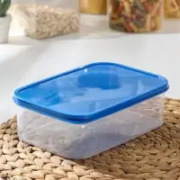 Набор контейнеров пищевых прямоугольных Доляна, 3 шт: 150 мл, 500 мл, 1,2 л, цвет синий