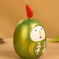 Деревянная кукла кокеши "Цыпленок" цв. зелёный, 6х6х9 см