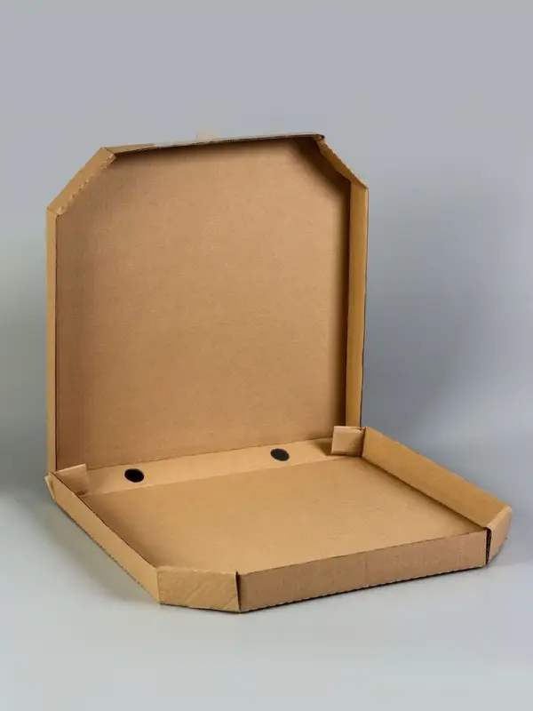 Коробка для пиццы, бурая, 41 х 41 х 4 см