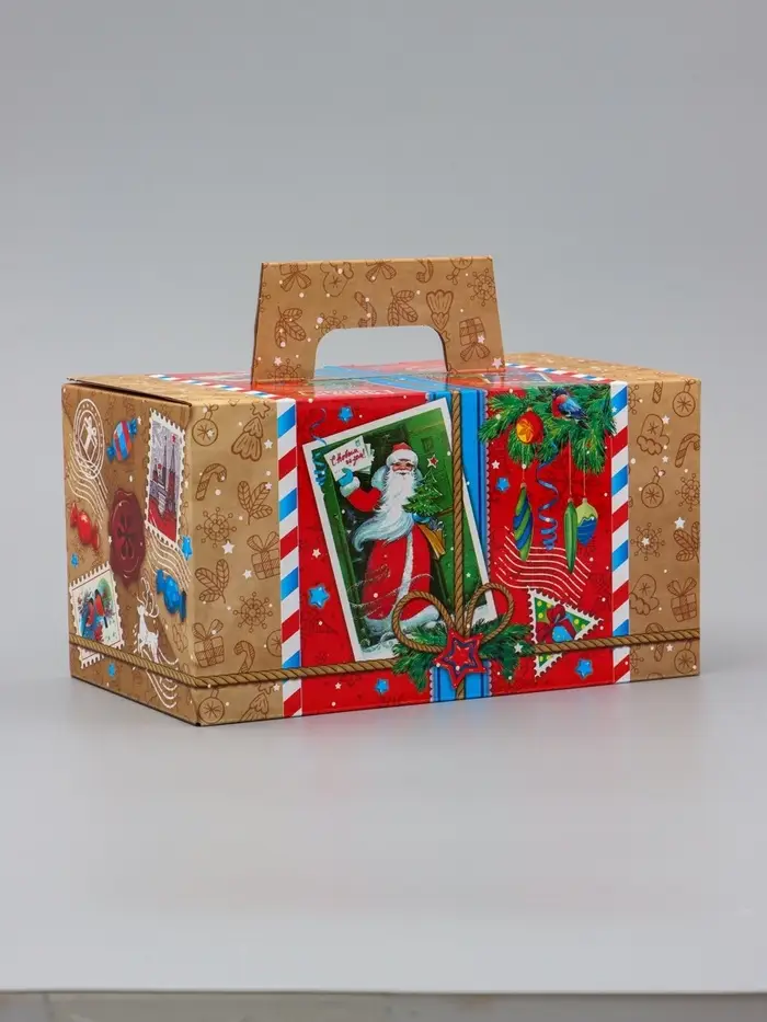 Коробка Новогодняя подарочная "Почта" 27 х 14,5 х 16 см