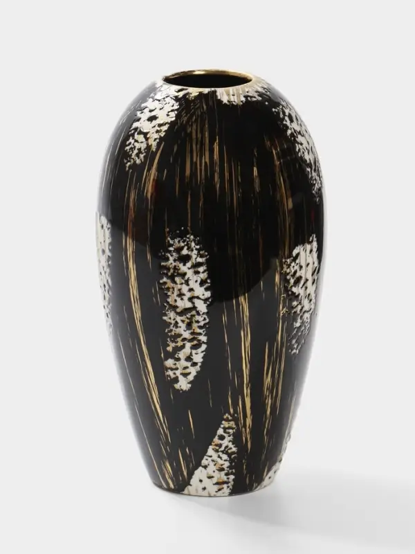 Ваза настольная керамика "Васко" классик, 23х12 см, чёрный