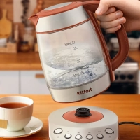 Чайник электрический стеклянный КТ-6787 - 1.7 л