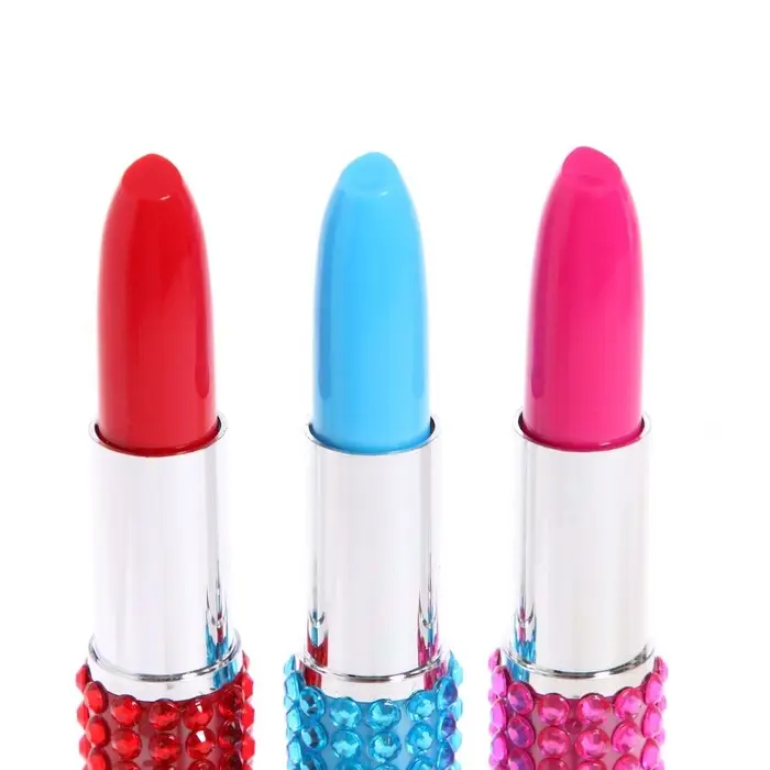 Ручка - прикол шариковая Calligrata &laquo;Помада&raquo;, со стразами, МИКС