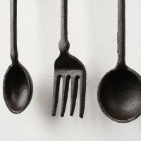 Набор фигурок настенных &laquo;Кухонная утварь&raquo;, 5 предметов, панно чугун, 22&times;33&times;3 см