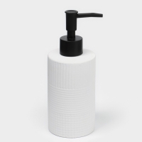 Набор для ванной "Полосы" 4 предмета (дозатор для мыла, 2 стакана,  мыльница)