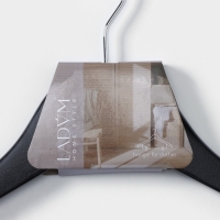 Плечики - вешалка для брюк и юбок LaDо́m Bois, 44,5&times;1,2&times;27,5 см, с зажимами, широкие плечики, деревянная сорт А