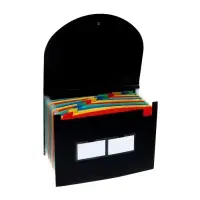 Папка для бумаги А4 на резинке пластиковая Calligrata, 12 отделений, черная