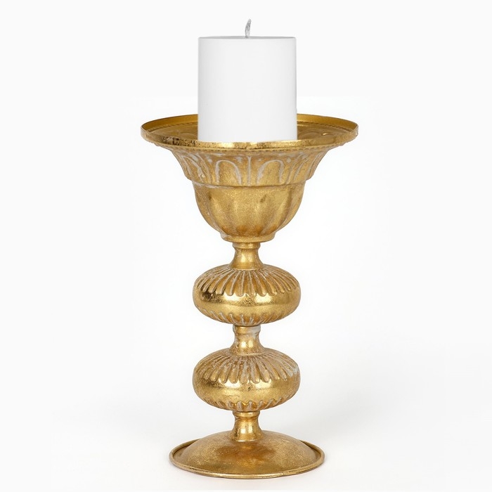 Подсвечник металл «Ярусы» для одной свечи 16 х 16 х 25 см Подсвечник металл «Ярусы» для одной свечи 16 х 16 х 25 см