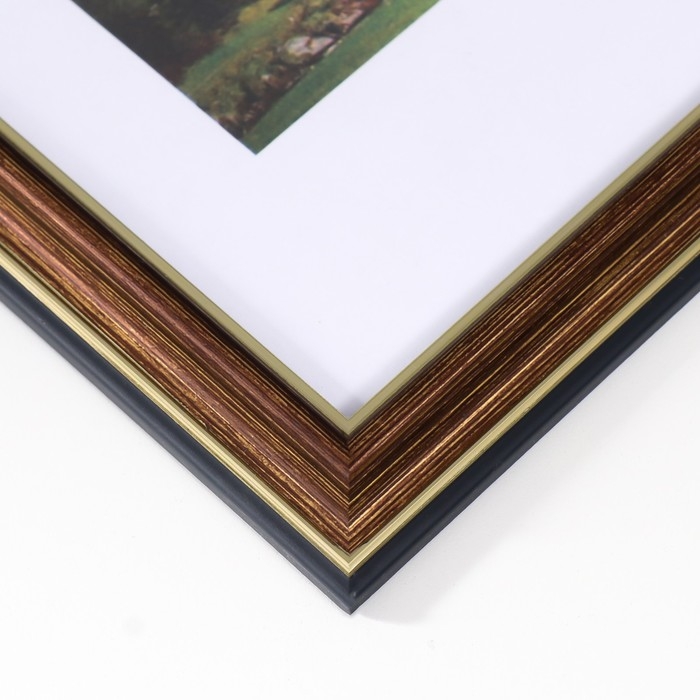 Фоторамка пластик "Офис 2" 21х30 см, бронза