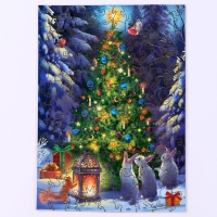 Пазл деревянный фигурный на новый год &laquo;Ночная новогодняя сказка&raquo;, 145 элементов
