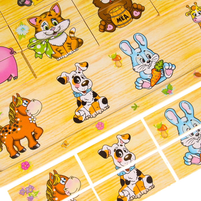 Пазл разрезные картинки &laquo;Учим животных&raquo;