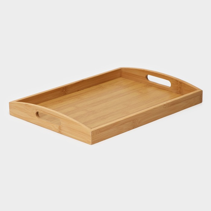 Поднос с ручками Доляна Striata, 41&times;28&times;5 см, бамбук