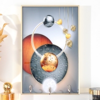 Ключница пластик, МДФ 3 крючка "Абстракция. Вечная любовь" стразы, золото 29х1,8х19 см Ключница пластик, МДФ 3 крючка "Абстракция. Вечная любовь" стразы, золото 29х1,8х19 см