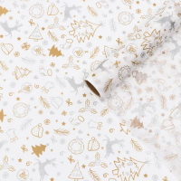 Бумага силиконизированная &laquo;Олень&raquo;, серебряный, 0,38 х 5 м