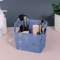 Органайзер для хранения «WAVE», с ручками, 1 секция, 13 × 9 × 11,5 см, цвет МИКС Органайзер для хранения «WAVE», с ручками, 1 секция, 13 × 9 × 11,5 см, цвет МИКС