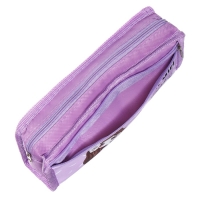 Пенал школьный на молнии Calligrata "Аниме", 2 отделения, сиреневый Пенал школьный на молнии Calligrata "Аниме", 2 отделения, сиреневый