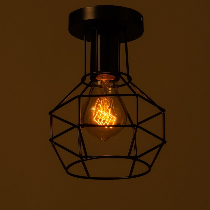 Люстра "Ортико" 1х60Вт E27 черный 13х13х23 см BayerLux