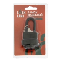 Замок навесной LOCKLAND, 30 мм, влагозащищенный, длинная дужка, 2 ключа, цвет черный Замок навесной LOCKLAND, 30 мм, влагозащищенный, длинная дужка, 2 ключа, цвет черный