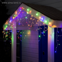 Гирлянда «Бахрома» 3 × 0.6 м, IP44, УМС, прозрачная нить, 160 SMD-LED, свечение мульти, 220 В Гирлянда «Бахрома» 3 × 0.6 м, IP44, УМС, прозрачная нить, 160 SMD-LED, свечение мульти, 220 В