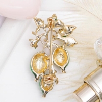 Брошь &laquo;Крыжовник&raquo;, цвет зелёный в золоте