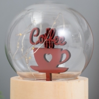 Ночник &laquo;Шар-люблю кофе&raquo; LED 3хAG10 шар 8см 6,5х6,5х11,5см