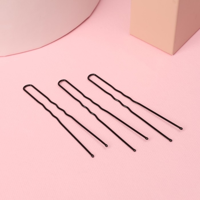 Шпильки для волос &laquo;Классик&raquo; (набор 40 шт) 6 см, чёрный