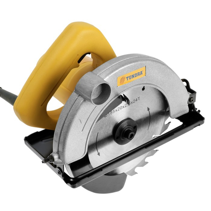 Пила циркулярная ТУНДРА, 1000 Вт, 4500 об/мин, 185 мм