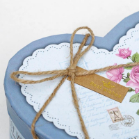 Набор подарочных коробок 3 в 1 сердца &laquo;Розы&raquo; голубой, 21&times;19&times;9 - 15.5&times;14&times;6 см