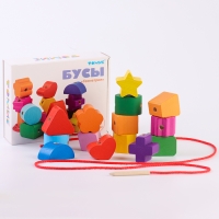 Счётный материал «Бусы. Геометрия», 15 деталей Счётный материал «Бусы. Геометрия», 15 деталей