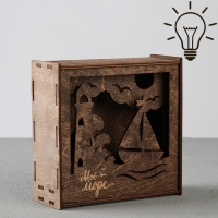 Ночник "Только смелым" 15х15 см Ночник "Только смелым" 15х15 см