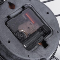 Часы настенные, серия: Ажур, "Чёрные лепестки", плавный ход, d-15 см, 47 х 47 см