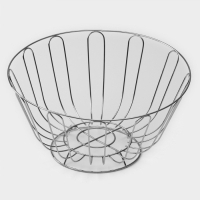 Фруктовница Доляна, 23&times;23&times;11 см, хром