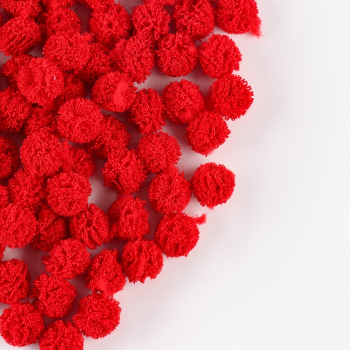 Набор деталей для декора «Бомбошки», 100 шт., размер одной шт. — 1 см, цвет красный Набор деталей для декора «Бомбошки», 100 шт., размер одной шт. — 1 см, цвет красный