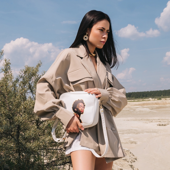 Сумка женская через плечо TEXTURA, маленького размера, цвет белый