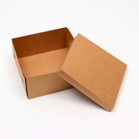 Коробка подарочная складная, упаковка, крышка-дно, крафт, 25 х 25 х 12 см