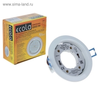 Светильник встраиваемый Ecola, GX53, H4, 38x106 мм, без рефлектора, белый Светильник встраиваемый Ecola, GX53, H4, 38x106 мм, без рефлектора, белый