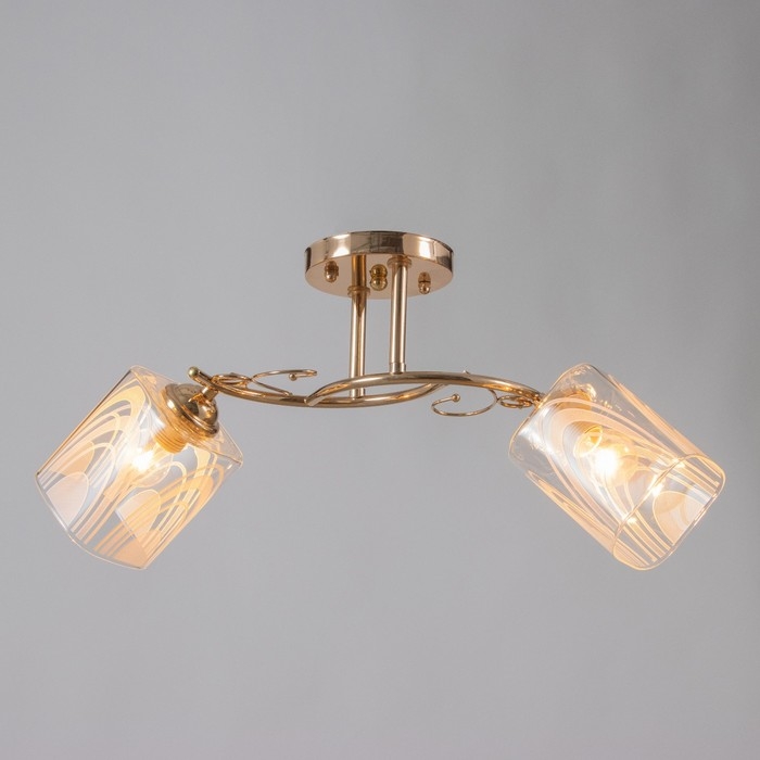 Люстра потолочная Люстра потолочная "Мари" 2х40Вт Е27 Цвет: Золото