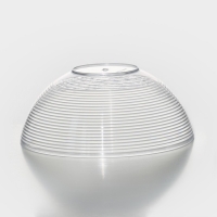 Салатник Доляна &laquo;Шарм&raquo;, d=23 см, высота 9,5 см, 2,2л, цвет прозрачный