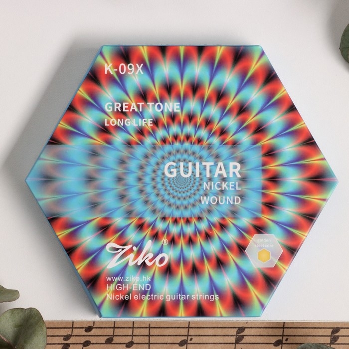 Струны электрогитары Ziko K-09X цветные 09-42
