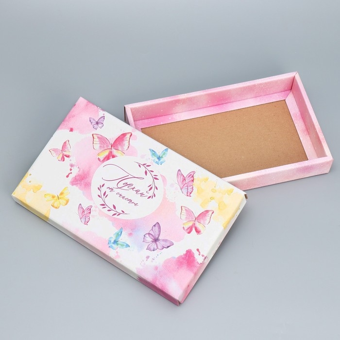 Коробка подарочная складная, упаковка, &laquo;Бабочки&raquo;, 25.5 х 15 х 4 см