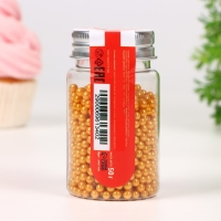 Кондитерская посыпка &laquo;Шарики №3&raquo;, золотая, 50 г