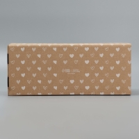 Коробка подарочная складная с PVC-окном, упаковка, &laquo;Сердечки&raquo;, 14 х 35 х 14 см