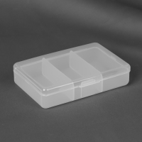 Органайзер для рукоделия, 3 отделения, 11 &times; 7 &times; 2,5 см, цвет прозрачный