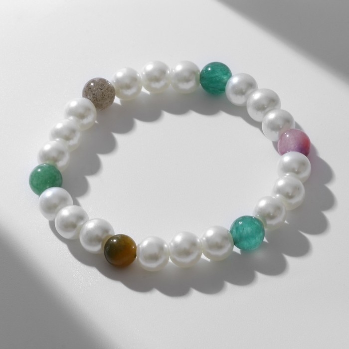 Браслет жемчуг &laquo;Весна&raquo; яркость, бусины №8, цветной
